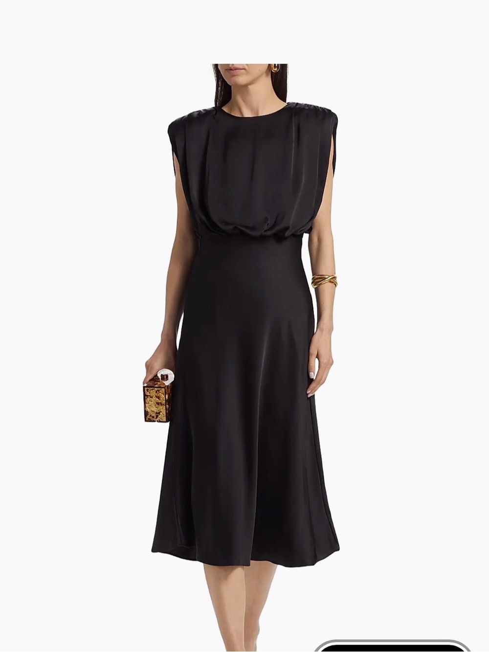 Toccin Black Midi Dress size 0 NWT